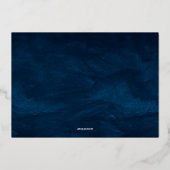 ミッドナイトブルーホリデー クリスマス ニューイヤー 乾杯 箔シーズンカード (裏面)