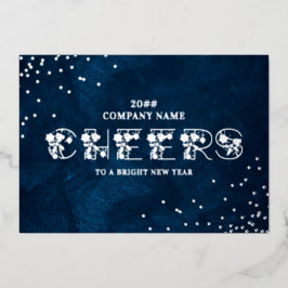 ミッドナイトブルーホリデー クリスマス 新年 おめでとう 箔シーズンカード