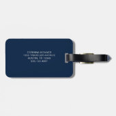 ミッドナイトブルーボタニックフローラ ラゲッジタグ (裏面横)