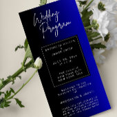 ミッドナイトブルーミニマル結婚式 プログラム