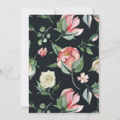 ミッドナイトブルームの花の写真 保存日カード セーブザデート (裏面)