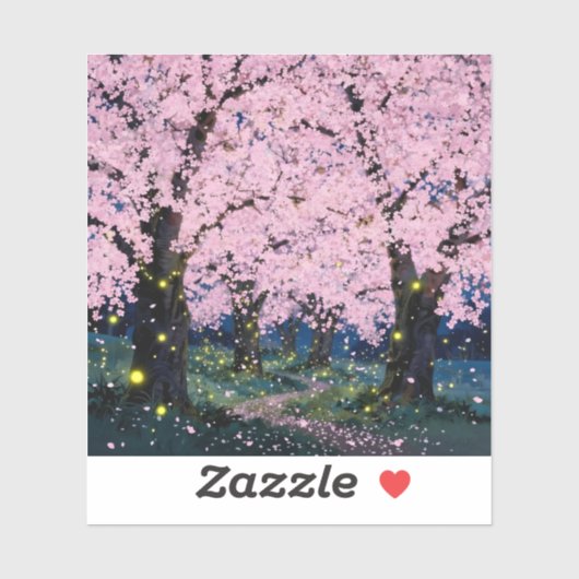 ミッドナイトブルーム - スクエアビニール シール (シート)