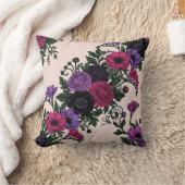 ミッドナイトブルーム フラワー Zazzle 枕 (ブランケット)