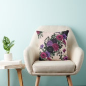 ミッドナイトブルーム フラワー Zazzle 枕 (椅子)