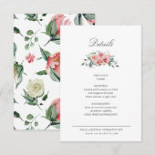 ミッドナイトブルーム フローラルディテール 封筒カード エンクロージャーカード (正面/裏面)