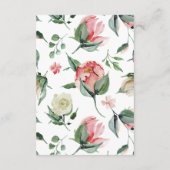 ミッドナイトブルーム フローラルディテール 封筒カード エンクロージャーカード (裏面)