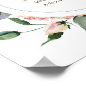 ミッドナイトブルーム モノグラム ベビー誕生ポスター ポスター (角)