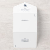 ミッドナイトブルーモンスターオールインワンウェディング招待 オールインワン招待状 (外側)