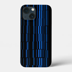 ミッドナイトブルーユニークモダンストライプのパタカッコいいーン iPhone 13 MINIケース
