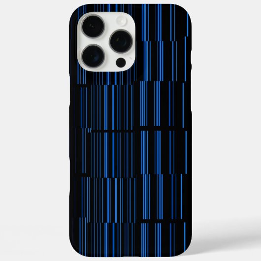 ミッドナイトブルーユニークモダンストライプのパタカッコいいーン Case-Mate iPhoneケース (裏面)