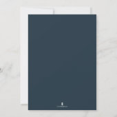 ミッドナイトブルーリーフ ウェディングインビテーション 招待状 (裏面)