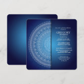 ミッドナイトブルー招待状 招待状 (正面/裏面)