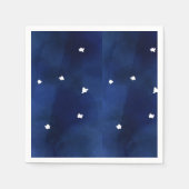ミッドナイトブルー星空 スタンダードカクテルナプキン (正面)