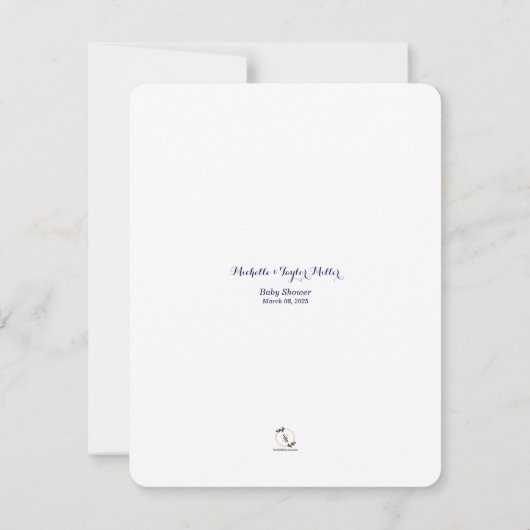 ミッドナイトブルー男の赤ちゃんブリスストークスペシャルデリヴ サンキューカード (裏面)