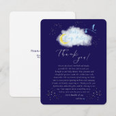 ミッドナイトブルー男の赤ちゃんブリスストークスペシャルデリヴ サンキューカード (正面/裏面)