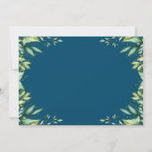 ミッドナイトブルー秋パンプキンファースト誕生日写真 招待状 (裏面)