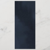 ミッドナイトブルー結婚書道のメニューカード メニュー (裏面)