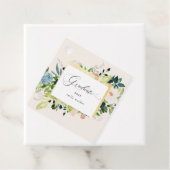 ミッドナイトブルー赤面フローラ卒業メッセージカード フェイバータグ (インサイチュ)