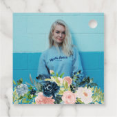 ミッドナイトブルー赤面フローラ卒業 フェイバータグ (裏面)