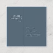 ミッドナイトブルー金ゴールドモノグラムスクエア名刺 スクエア名刺 (裏面)