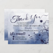 ミッドナイトブルー – ご注文カードありがとうございます サンキューカード (正面/裏面)