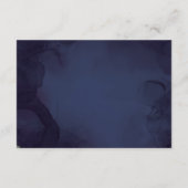 ミッドナイトブルー ゴシック ウェディング レセプション エンクロージャーカード (裏面)