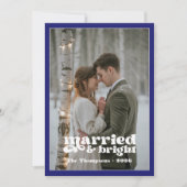 ミッドナイトブルー＆シルバー　新婚夫婦のクリスマス シーズンカード (正面)