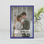 ミッドナイトブルー＆シルバー　新婚夫婦のクリスマス シーズンカード (スタンド正面)