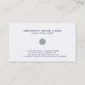 ミッドナイトブルー&ホワイトマンダラ 名刺 (裏面)