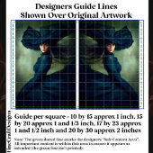 ミッドナイトブルーDU2Bデコページの神秘的な女性 薄葉紙