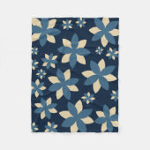 ミッドナイトブロッサムフローラ フリースブランケット (正面)