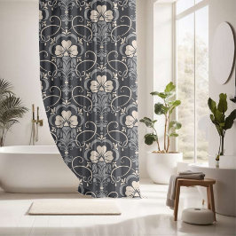 ミッドナイトブロッサム調和 シャワーカーテン