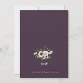 ミッドナイトプラムのホワイトア結婚ネモン 招待状 (裏面)