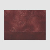 ミッドナイトヘンナロマンス | Red Satiny グランジ Damask 薄葉紙 (正面)