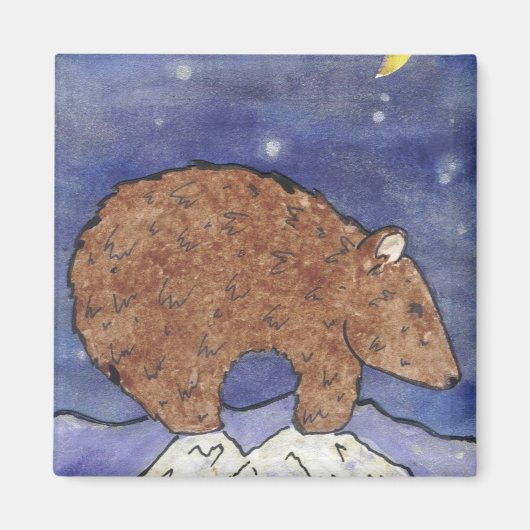 ミッドナイトベア マグネット (正面)