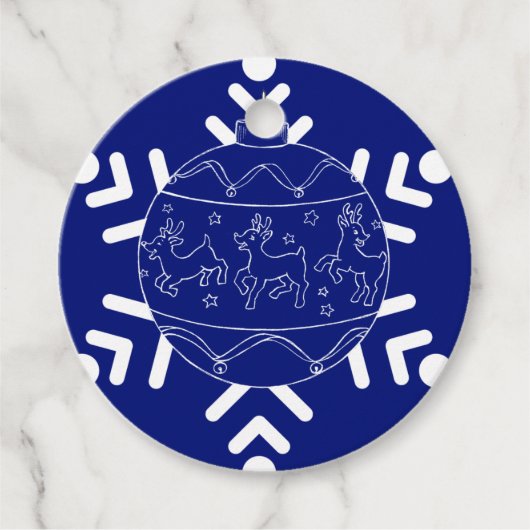 ミッドナイトベビートナカイ紙プレート フェイバータグ (正面)