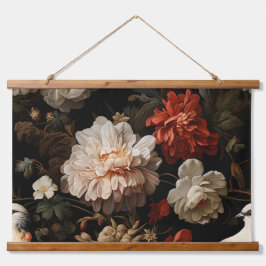 ミッドナイトホリデーエンチャントメントボタニカル 吊り下げ型タペストリー