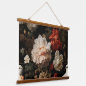 ミッドナイトホリデーエンチャントメントボタニカル 吊り下げ型タペストリー (傾斜あり)