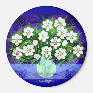 ミッドナイトマグネットの緑の花瓶 マグネット