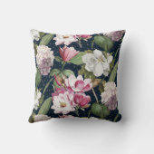 ミッドナイトマグノリアガーデンヴィンテージ植物学 クッション (裏面)