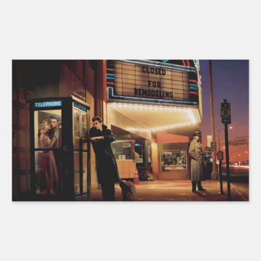 ミッドナイトマチネ 長方形シール (正面)