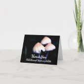 ミッドナイトマッシュルームパーソナライズされた自然ありがとう カード (正面)