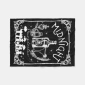 ミッドナイトマルガリタスプラクティヴ魔法ティハロウィーン フリースブランケット (正面(横))