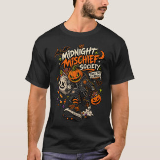 ミッドナイトミスキーフソサエティ ハロウィンパンクパンプキンT Tシャツ
