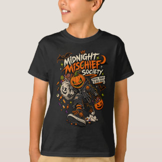 ミッドナイトミスチーフソサエティ ハロウィンパンクパンプキンT Tシャツ