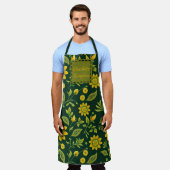 ミッドナイトミスティーク開花名前をカスタムする エプロン (着用した状態)