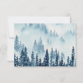 ミッドナイトムーンウェー素朴ディングRSVPカード 出欠カード (裏面)