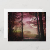 ミッドナイトムーン – 赤 ポストカード (正面/裏面)