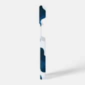 ミッドナイトメドウ:ネイビーブルーカウープリント iPhoneケース (左側面)