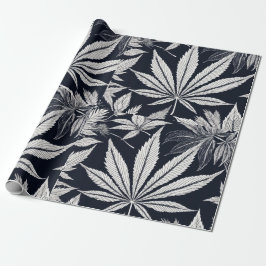 ミッドナイトメープル：ブラックカラースタイルパーティーデザイン» ラッピングペーパー